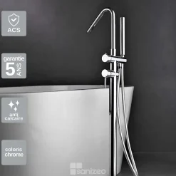 Imex Robinet Mitigeur de Baignoire sur Pied Chrome CORCEGA BBECO1