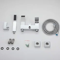 Kroos Robinet mitigeur de bain mural chromé - Deneb