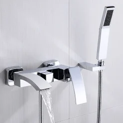 Kroos Robinet mitigeur de bain mural chromé - Deneb
