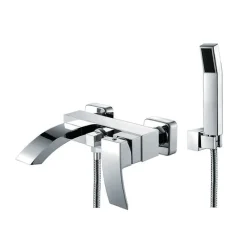 Kroos Robinet mitigeur de bain mural chromé - Deneb