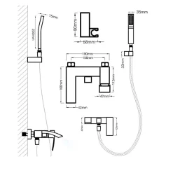 Kroos Robinet mitigeur de bain mural chromé - Deneb