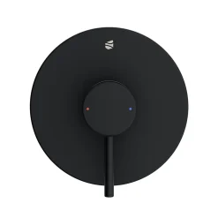 Robinet De Baignoire|Bernstein Robinet mitigeur de douche rond mural encastré Laiton Noir mat, mélangeur céramique 14,3cm - VIREO