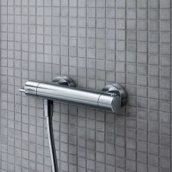 Duravit Robinet mitigeur de douche thermostatique, Chrome - 26x11,4x6cm - B.2