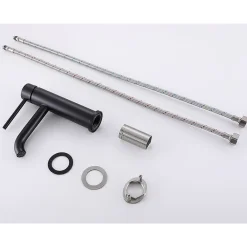 Robinet Lavabo Et Vasque|Bellegno Robinet mitigeur de lavabo thermostatique PICCOLA noir mat