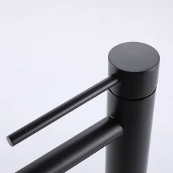 Robinet Lavabo Et Vasque|Bellegno Robinet mitigeur de lavabo thermostatique GRAZIOSA noir mat