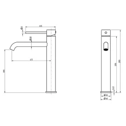 Robinet Lavabo Et Vasque|Bellegno Robinet mitigeur de lavabo thermostatique GRAZIOSA noir mat