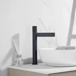 Robinet Lave-Mains|Kroos Robinet mitigeur lavabo haut Noir - Sham