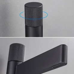 Robinet Lave-Mains|Kroos Robinet mitigeur lavabo haut Noir - Sham