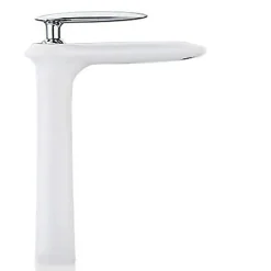 Robinet Lave-Mains|Kroos Robinet mitigeur lavabo haut moderne Blanc - Castor