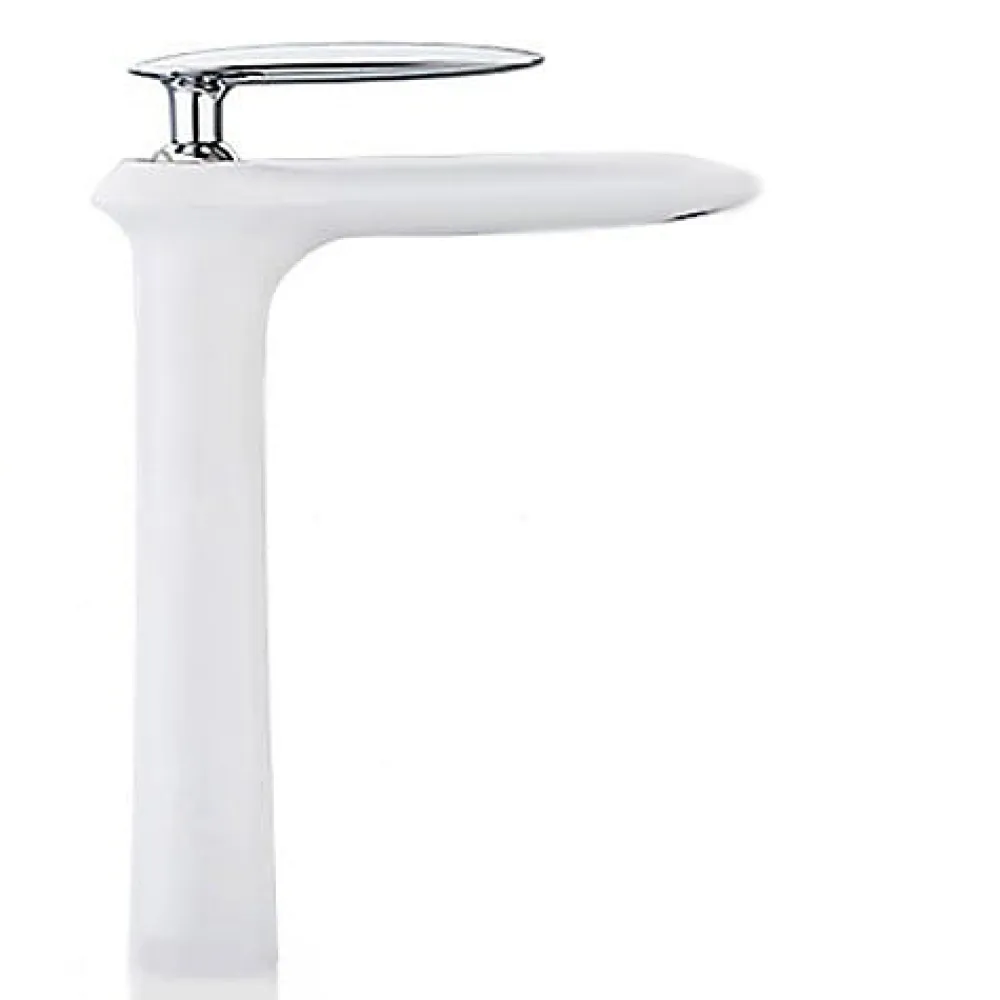 Robinet Lave-Mains|Kroos Robinet mitigeur lavabo haut moderne Blanc - Castor