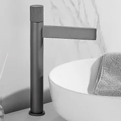 Robinet Lave-Mains|Kroos Robinet mitigeur lavabo haut Gun métal - Sham