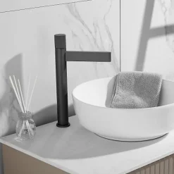 Robinet Lave-Mains|Kroos Robinet mitigeur lavabo haut Gun métal - Sham