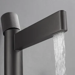 Robinet Lave-Mains|Kroos Robinet mitigeur lavabo haut Gun métal - Sham