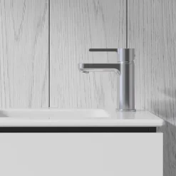 Robinet Lavabo Et Vasque|Duravit Robinet mitigeur monocommande lavabo laiton Chrome, Sans Garniture de vidage ni Tirette - Taille S 14x4x15cm - B.2