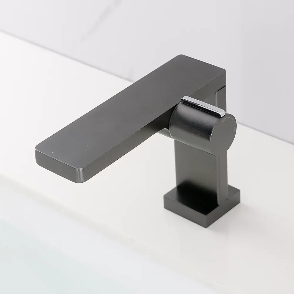 Robinet Lave-Mains|Bernstein Robinet mitigeur monocommande design gun métal pour lavabo ou vasque NT3110G