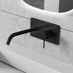 Bernstein Robinet mitigeur mural à encaster XX0539B avec corps d'encastrement noir mat