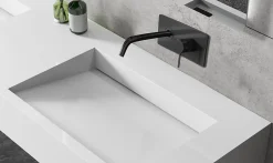 Bernstein Robinet mitigeur mural à encaster XX0539B avec corps d'encastrement noir mat