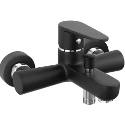 Ferro Robinet mitigeur mural de baignoire ALGEO BLACK noir - SANIVERRE