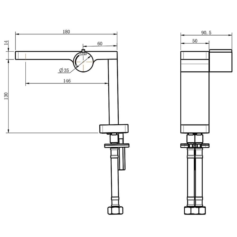 Robinet Lave-Mains|Bernstein Robinet mitigeur noir pour lavabo ou vasque NT3110B