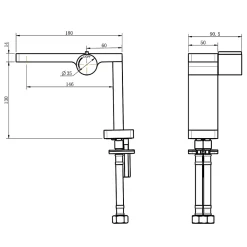 Robinet Lave-Mains|Bernstein Robinet mitigeur pour lavabo ou vasque NT3110C - finition chromée