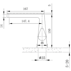 Bernstein Robinet mitigeur pour lavabo ou vasque NT7320 effet cascade - chrome et verre