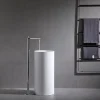 Robinet Lave-Mains|Bernstein Robinet mitigeur sur pied pour lavabo totem 8046 - chrome ou noir mat Chrome
