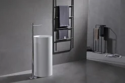 Robinet Lave-Mains|Bernstein Robinet mitigeur sur pied pour lavabo totem 8046 - chrome ou noir mat Chrome