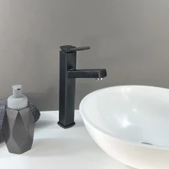 Robinet Lave-Mains|Kroos Robinet mitigeur vasque avec bec extractible Noir- Graffias