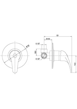 Robinet De Douche|Kiamami Valentina Robinet Mélangeur Monocommande Pour Douche Encastrée - Future