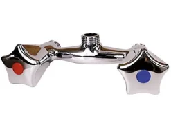 Noyon et Thiebault Robinet mélangeur mural pour douche entraxe 80 mm Mâle 15 x 21 en laiton chromé