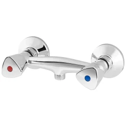 Robinet De Douche| Robinet mélangeur mural pour douche entraxe 150 mm Mâle 15 x 21 en laiton chromé Grenvik