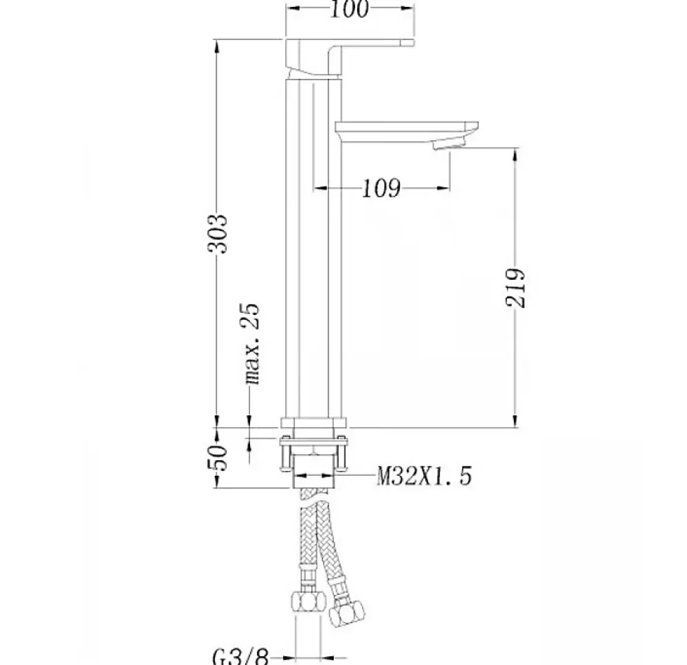 Bernstein Robinet pour lavabo de Salle de bain - Chrome - 1234