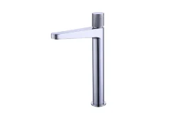 Robinet Lave-Mains|Bernstein Robinet pour lavabo vasque et évier design en laiton peu bruyant et avec aérateur économie d'eau - H. 31cm - Chrome