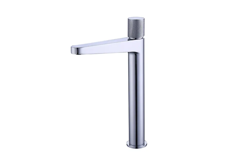 Robinet Lave-Mains|Bernstein Robinet pour lavabo vasque et évier design en laiton peu bruyant et avec aérateur économie d'eau - H. 31cm - Chrome
