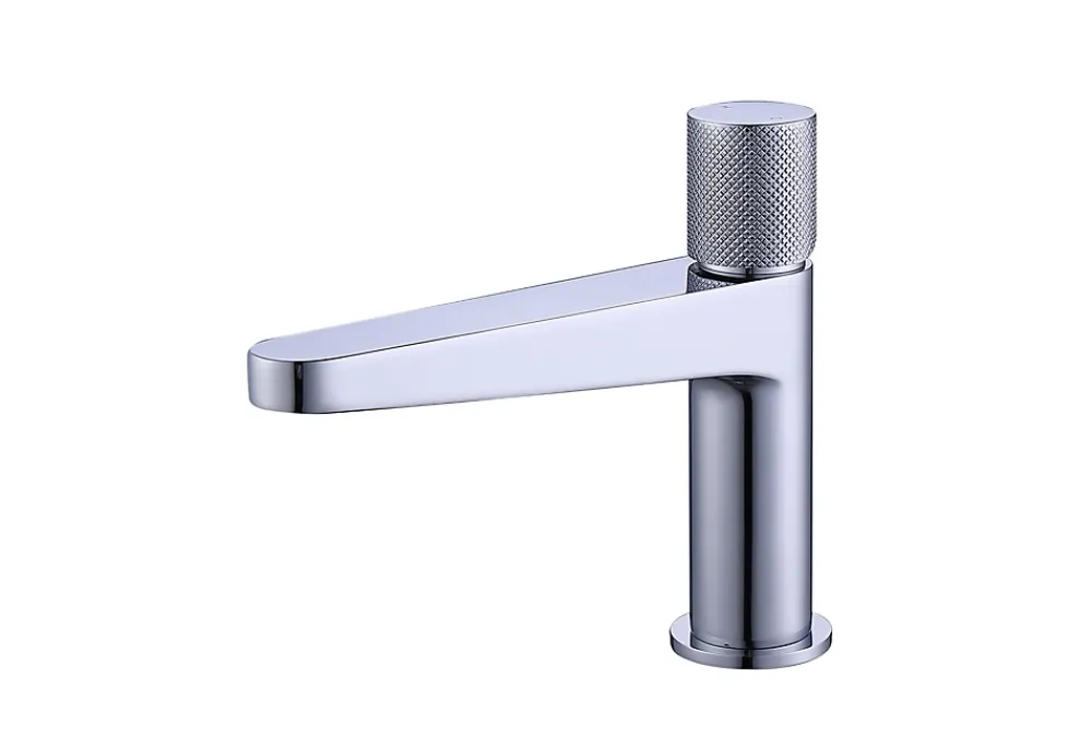 Robinet Lave-Mains|Bernstein Robinet pour lavabo vasque et évier design en laiton peu bruyant et avec aérateur économie d'eau - H. 16,3cm - Chrome