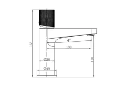 Robinet Lave-Mains|Bernstein Robinet pour lavabo vasque et évier design en laiton peu bruyant et économe en eau - H. 16,3cm - Noir (mat)