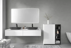 Robinet Lave-Mains|Bernstein Robinet pour lavabo vasque et évier design en laiton peu bruyant et économe en eau - H. 16,3cm - Noir (mat)