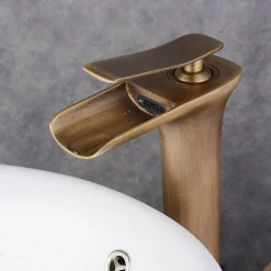 Robinet Lave-Mains|Kroos Robinet pour vasque antique laiton finition bronze