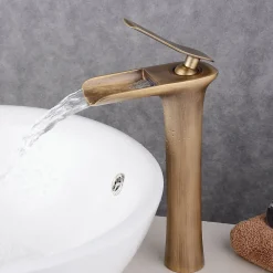 Robinet Lave-Mains|Kroos Robinet pour vasque antique laiton finition bronze