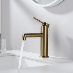 Lonheo Max Robinet Salle de Bain Bec Rotation à 360, Mitigeur lavabo Robinet lavabo, Froide/Chaude