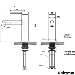 Lonheo Max Robinet Salle de Bain Bec Rotation à 360, Mitigeur lavabo Robinet lavabo, Froide/Chaude