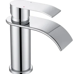Cecipa Max Robinet Salle de Bain Cascade, Mitigeur lavabo Rond Robinet lavabo Eau Froide/Chaude