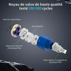 Homelody Robinet Salle de Bain Cascade Mitigeur de Lavabo Design Moderne pour Vasque Chromé en Inox