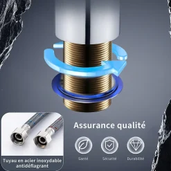 Homelody Robinet Salle de Bain Cascade Mitigeur de Lavabo Design Moderne pour Vasque Chromé en Inox