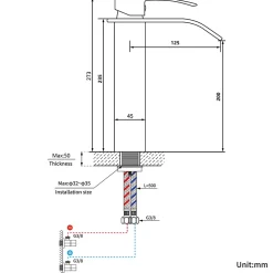 Auralum Max Robinet Salle de Bain Cascade Moderne, Mitigeur de Lavabo - Sortie Douce Sans Éclaboussures