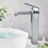 Robinet Lavabo Et Vasque|Homelody Robinet Salle de Bain Cascade Mitigeur de Lavabo Haut Robinetterie pour Vasque Chromé Design Moderne