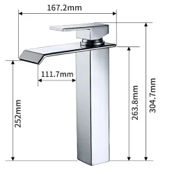 Robinet Lavabo Et Vasque|Homelody Robinet Salle de Bain Cascade Mitigeur de Lavabo Haut Robinetterie pour Vasque Chromé Design Moderne