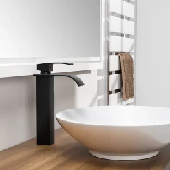 Robinet Lavabo Et Vasque|Auralum Max Robinet Salle de Bain Cascade Moderne, Mitigeur de Lavabo - Sortie Douce Sans Éclaboussures