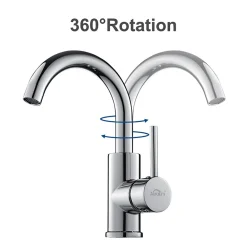 Robinet Lavabo Et Vasque|Auralum Max Robinet Salle de Bain Mitigeur lavabo, Robinet lavabo en Laiton , Froide/Chaude