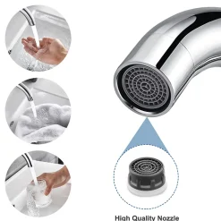 Robinet Lavabo Et Vasque|Auralum Max Robinet Salle de Bain Mitigeur lavabo, Robinet lavabo en Laiton , Froide/Chaude